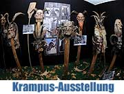 Brauchtum des Krampuslaufens - Holzmasken der Krampusse und die Geschichte der Perchten- und Krampusläufe Deutsches Jagd- und Fischereimuseum München Krampusausstellung bis 06.01.2013 (©Foto: Ingrid Grossmann)